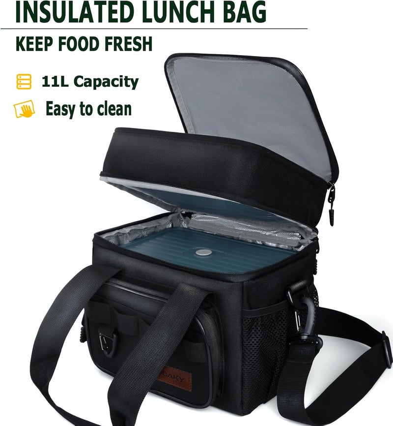 Rhudaky 60oz Electric Lunch Box for Adults Men, 80W Heated Lunch Box with Insulated Lunch Bag,12v/24v/110v Portable Food Warmer Heatable Lunchbox for Car Truck Work Travel - Image 4
